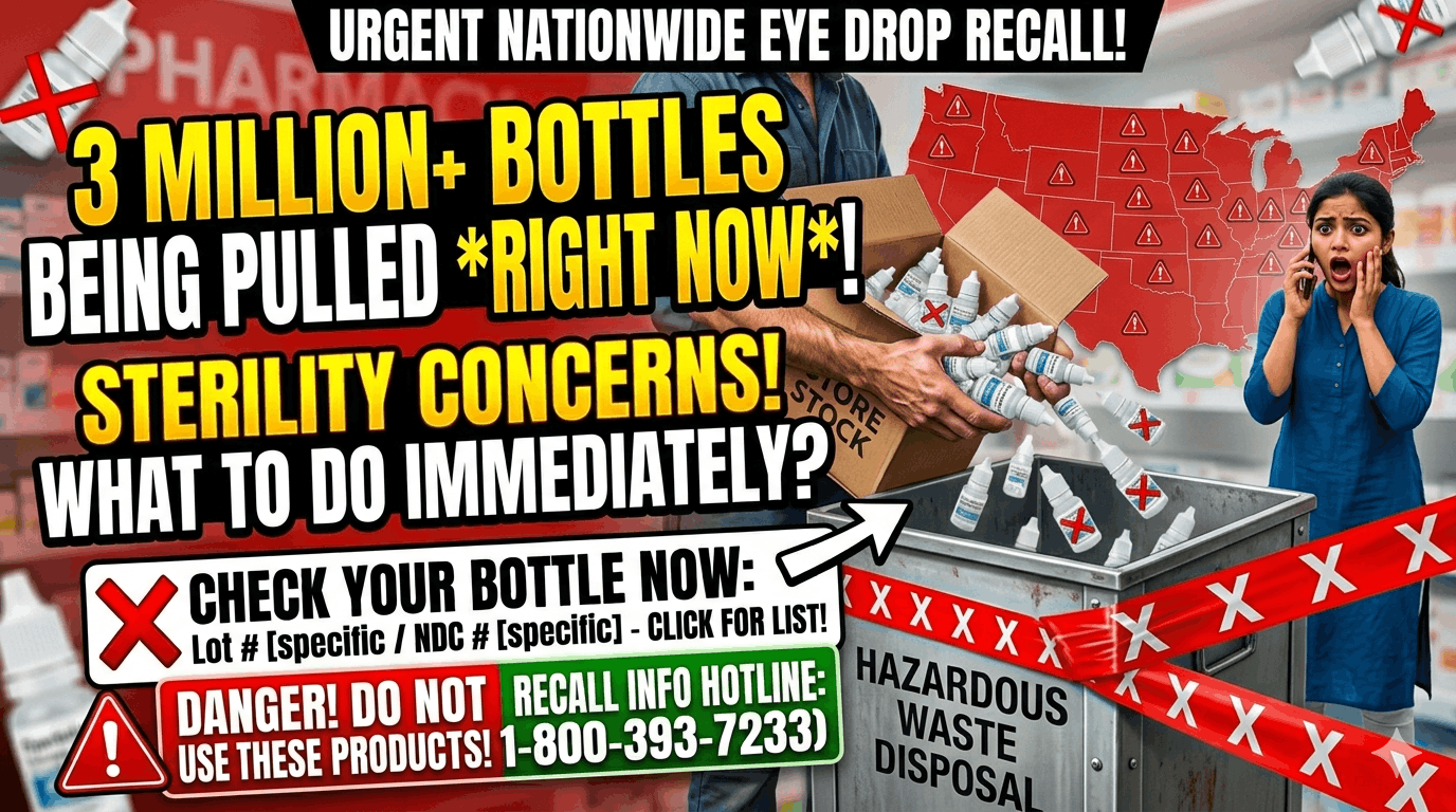 3 Million Eye Drop Bottles Recalled