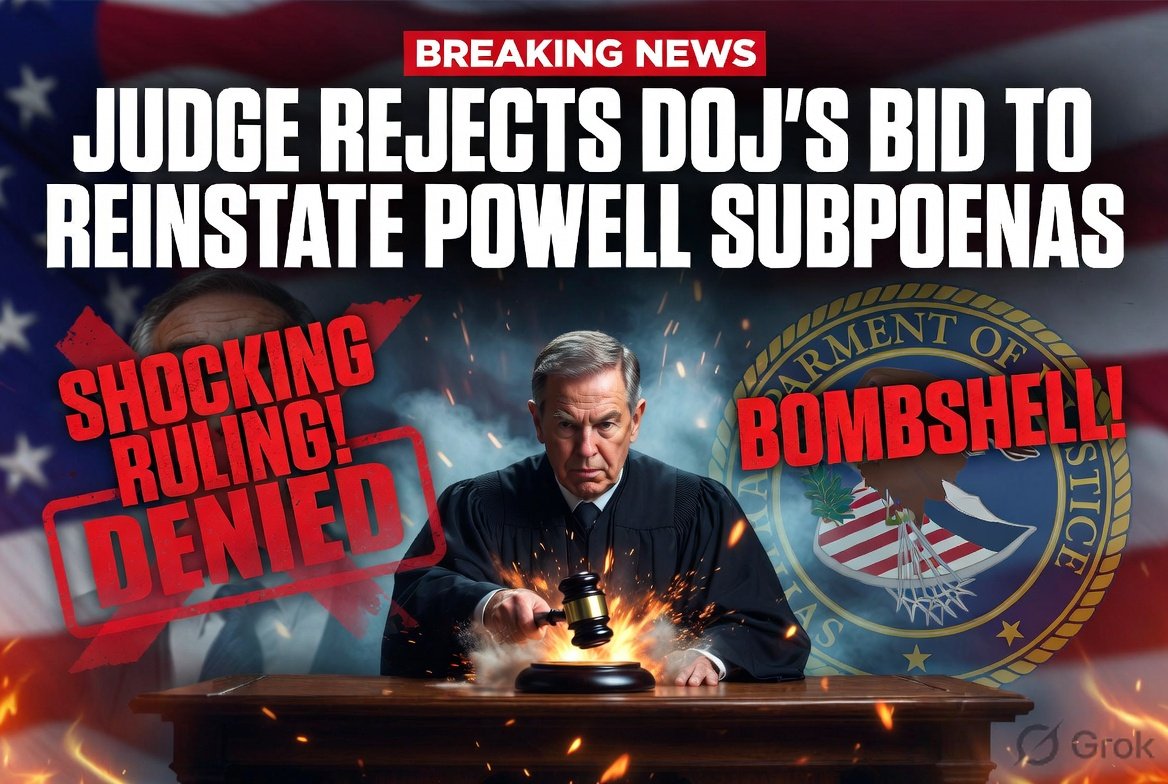 Judge Rejects DOJ's Bid to Reinstate Powell Subpoenas