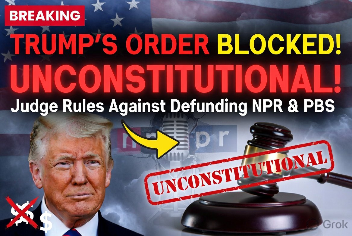 Trump’s Order Ending Public Media Funding Ruled Unconstitutional