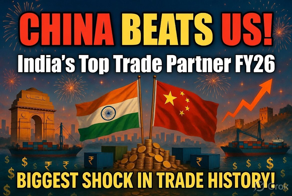 China Beats US To Become India's Top Trade Partner FY26