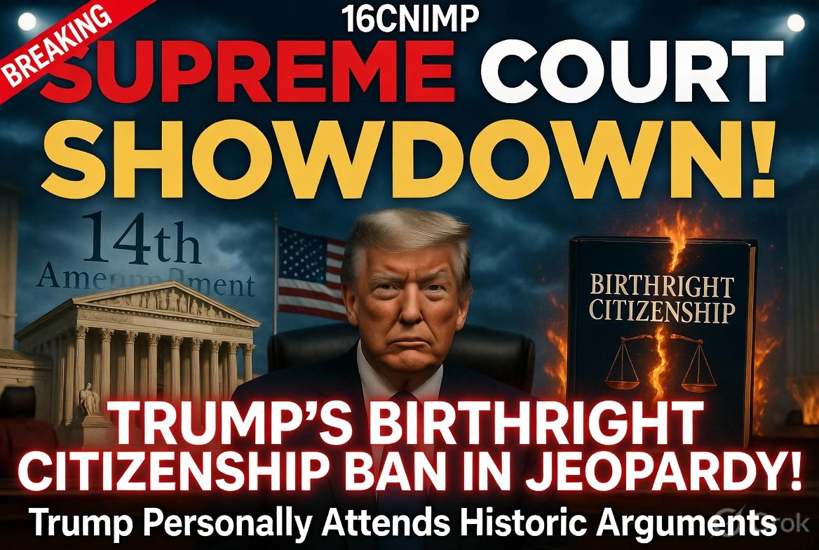Supreme Court hears challenge to birthright citizenship as Trump attends