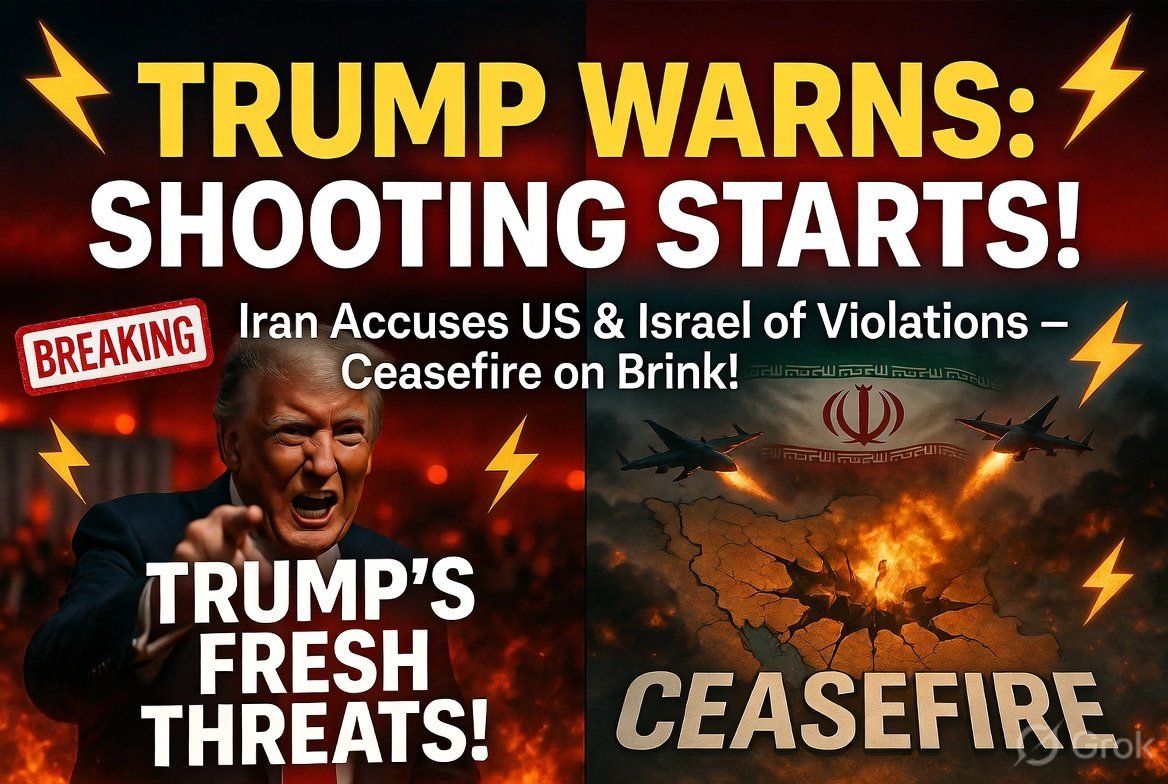 Donald Trump Issues Fresh Threats as Iran Accuses U.S. & Israel of Ceasefire Violations