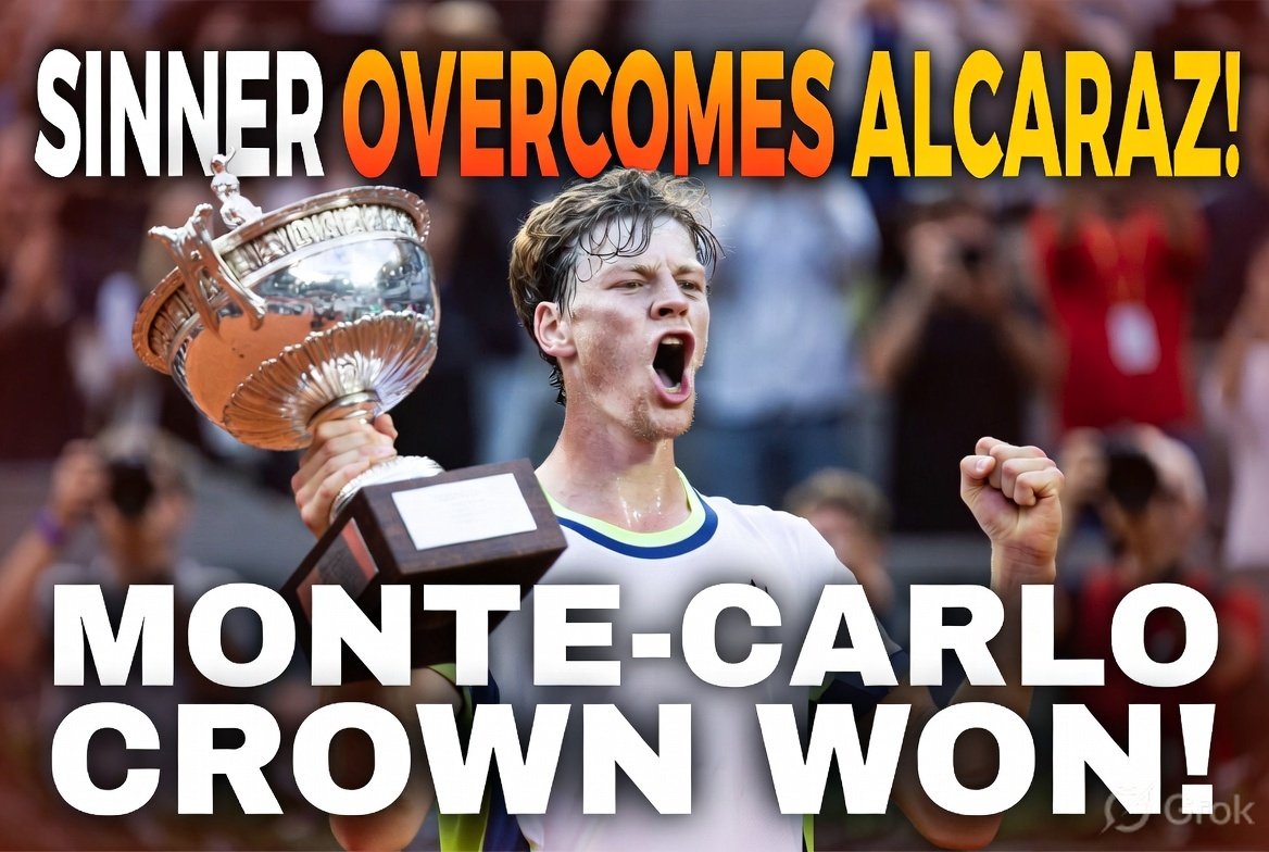 Sinner Overcomes Alcaraz, Wins Monte-Carlo Crown