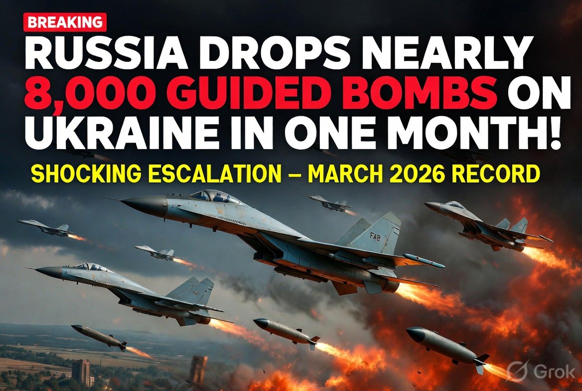 Russia Dropped Nearly 8,000 Guided Bombs on Ukraine
