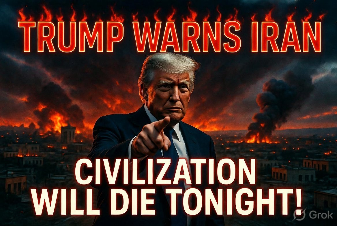 Trump warns Iran ‘civilization will die tonight’